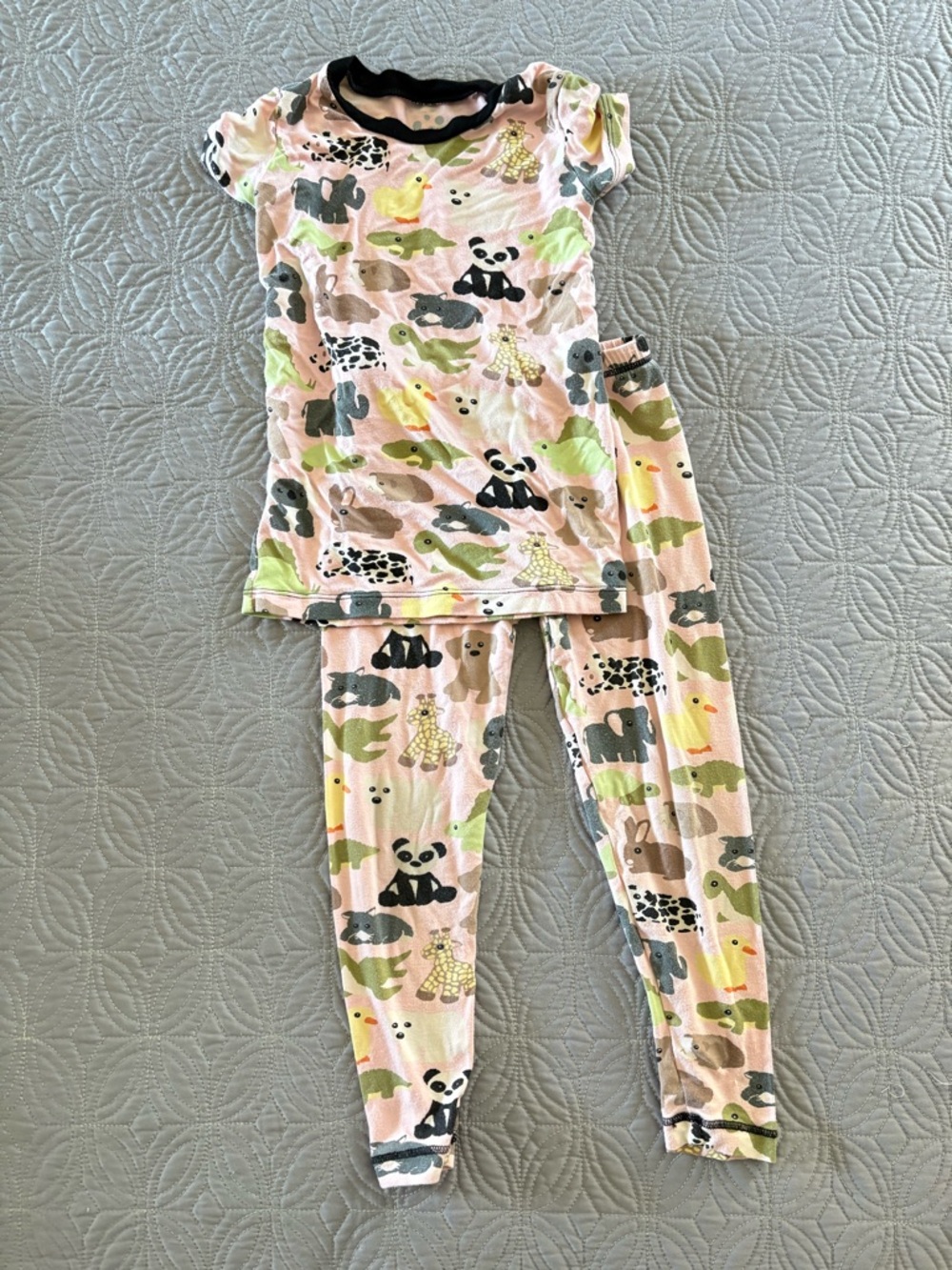 Kickee pants two piece too many stuffies pajama set